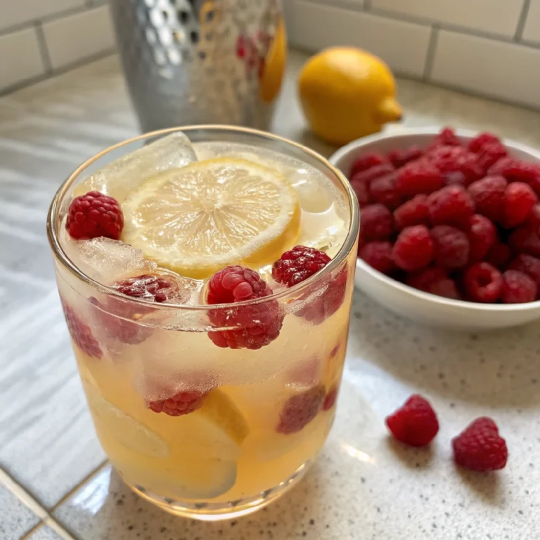 Lemonade with Fresh Raspberry