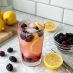 Lemonade with Blackberry and Lemon Zest