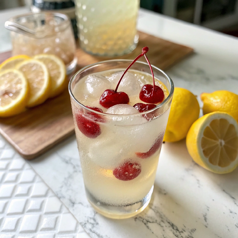Homemade Cherry Vanilla Lemonade 7 Lemonade with Cherry and Vanilla