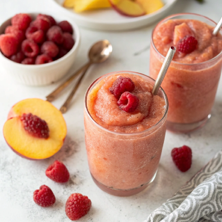 Peach Raspberry Slushie