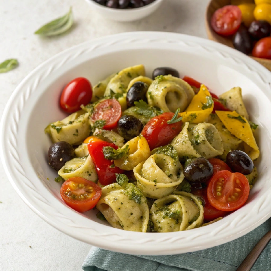 Pesto Tortellini Cold Pasta Salad