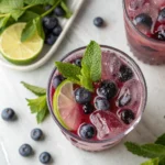 Simple Blueberry Mint Lemonade with Lime