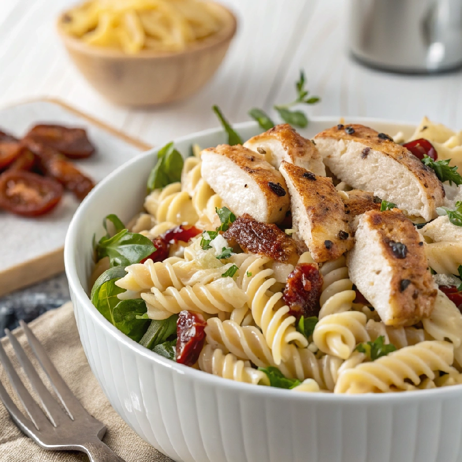 Smoky Chicken Ranch Pasta Salad 2 - Danyrecipes