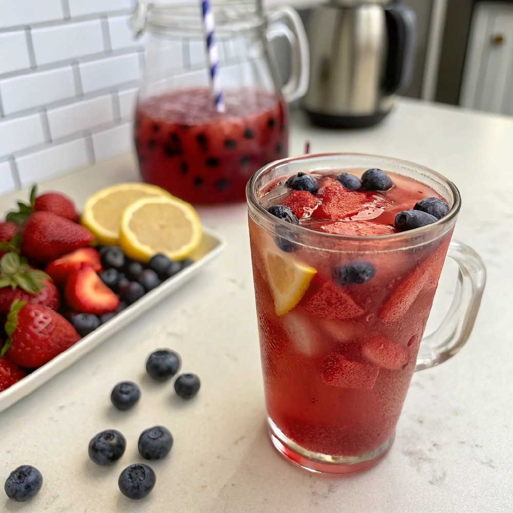 Homemade Strawberry Blueberry Lemonade 7 Strawberry Blueberry Lemonade