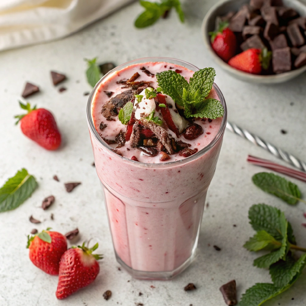 Easy Strawberry Brownie Swirl Milkshake 10 Best Strawberry Mint Chocolate Chip Milkshake