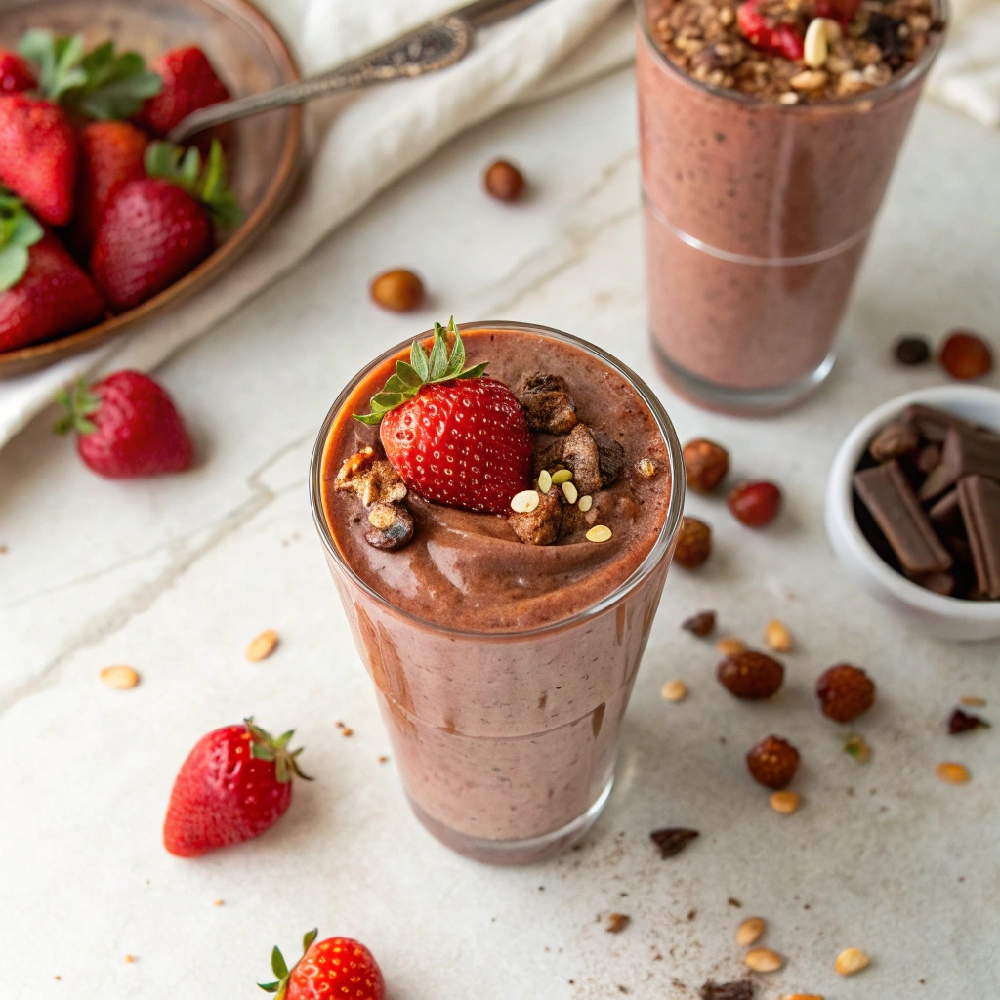 Easy Strawberry Brownie Swirl Milkshake 12 Homemade Strawberry Nutella Hazelnut Milkshake