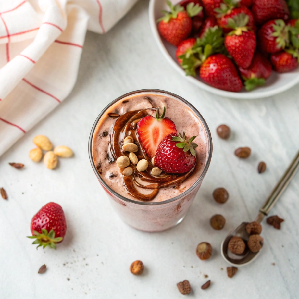 Homemade Strawberry Nutella Hazelnut Milkshake 7 Strawberry Nutella Hazelnut Milkshake (1)