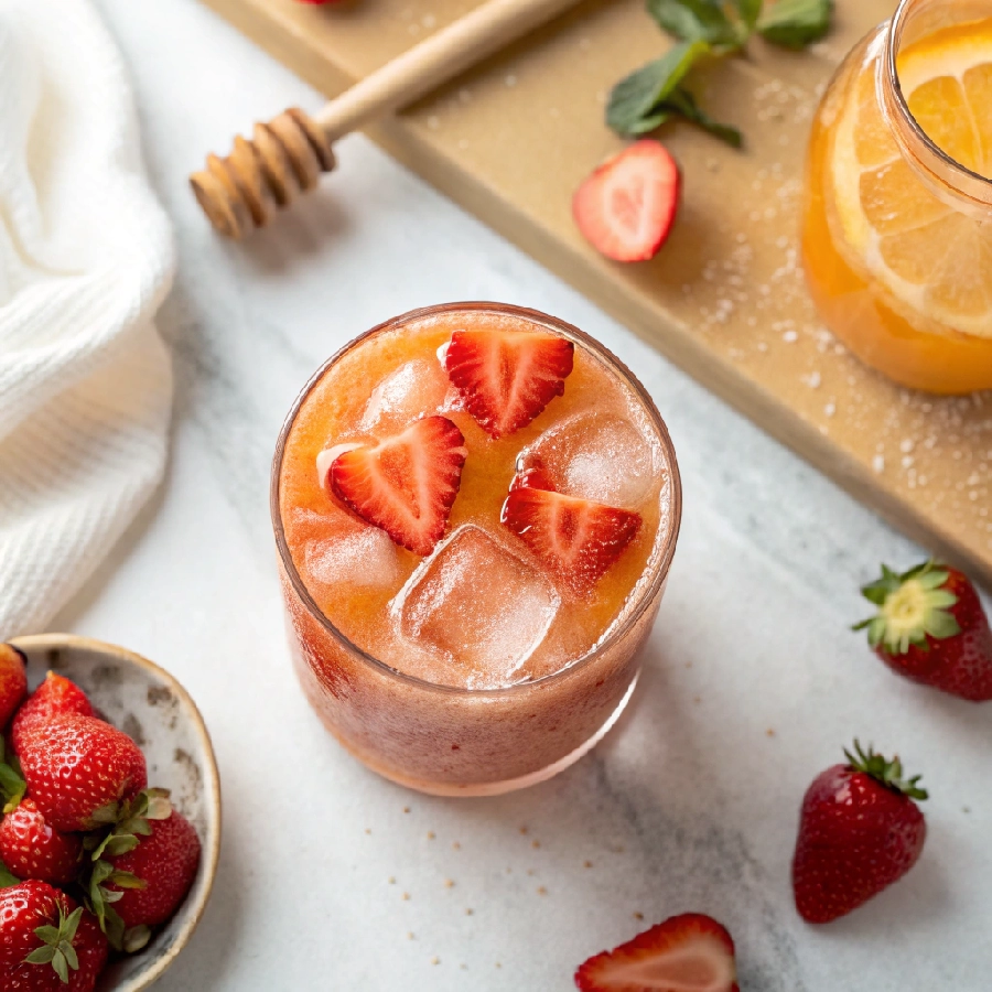 Strawberry Orange Honey Drink