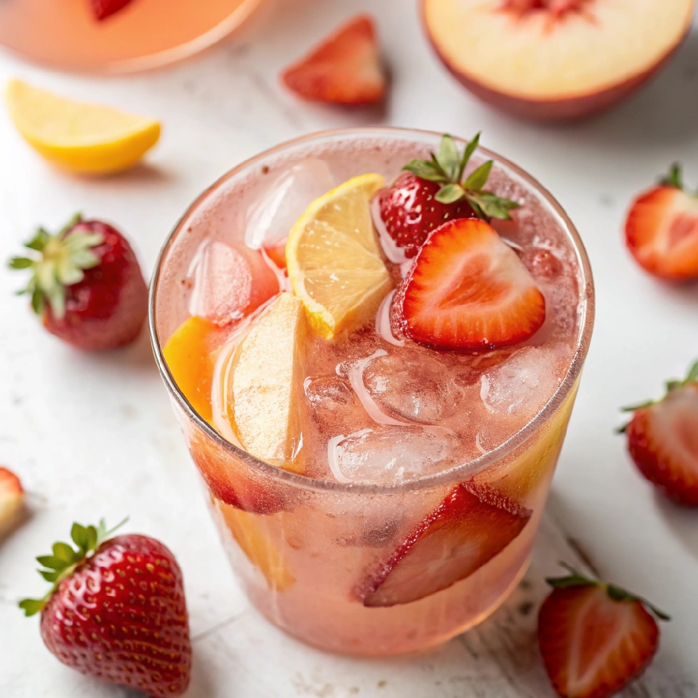 Best Strawberry Peach Lemonade