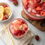 Strawberry Raspberry Lemonade Party Punch