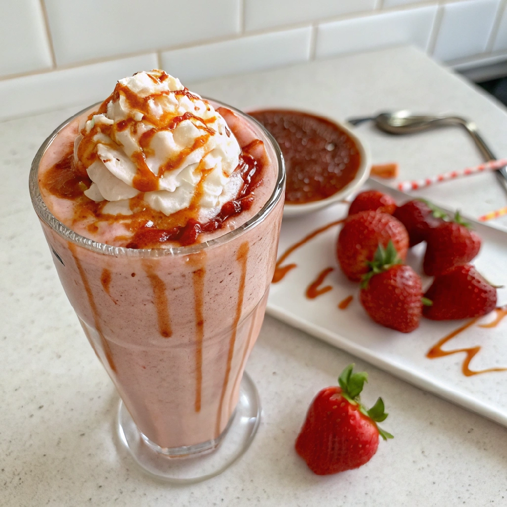 Best Strawberry Salted Caramel Milkshake 7 Strawberry Salted Caramel Milkshake
