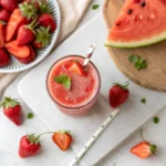 Strawberry Watermelon Fresh Juice Drink