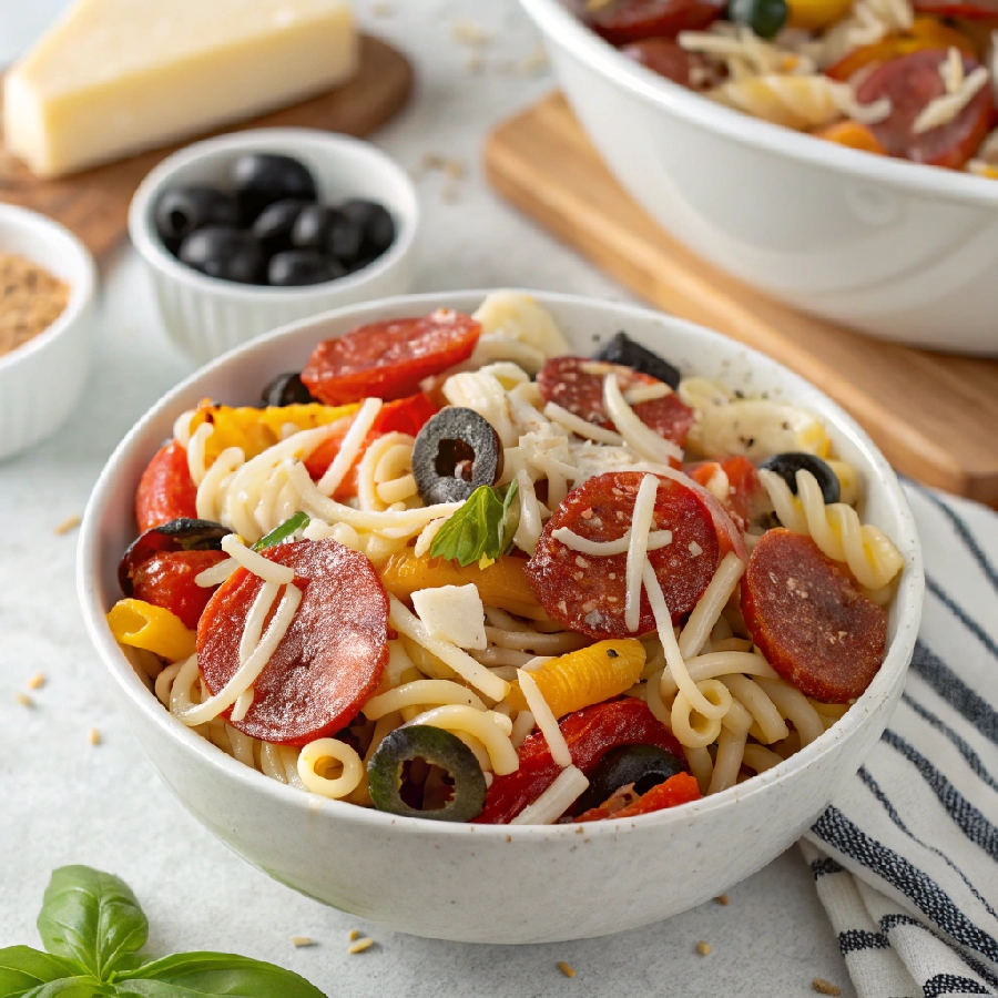 Zesty Italian Pepperoni Pasta Salad 1 - Danyrecipes