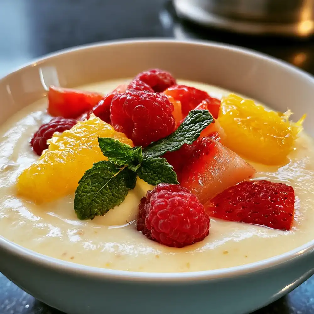 Chilled Lemon Soup with Fresh Fruit 1 Chilled Lemon Soup with Fresh Fruit 4 compressed - Danyrecipes