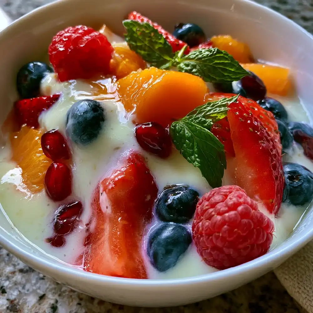 Chilled Lemon Yogurt Soup with Fruit 1 Chilled Lemon Yogurt Soup with Fruit 3 compressed - Danyrecipes