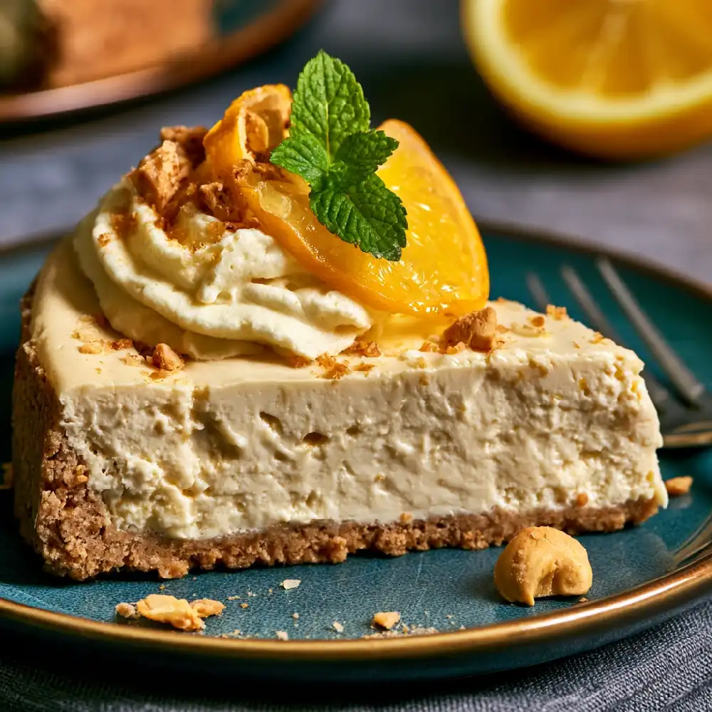 Dairy Free Lemon Cheesecake with Cashews 4 compressed - Danyrecipes
