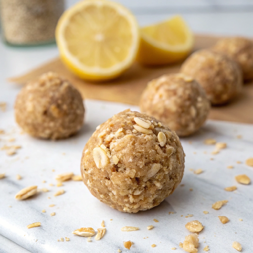 No-Bake Lemon Protein Oat Balls