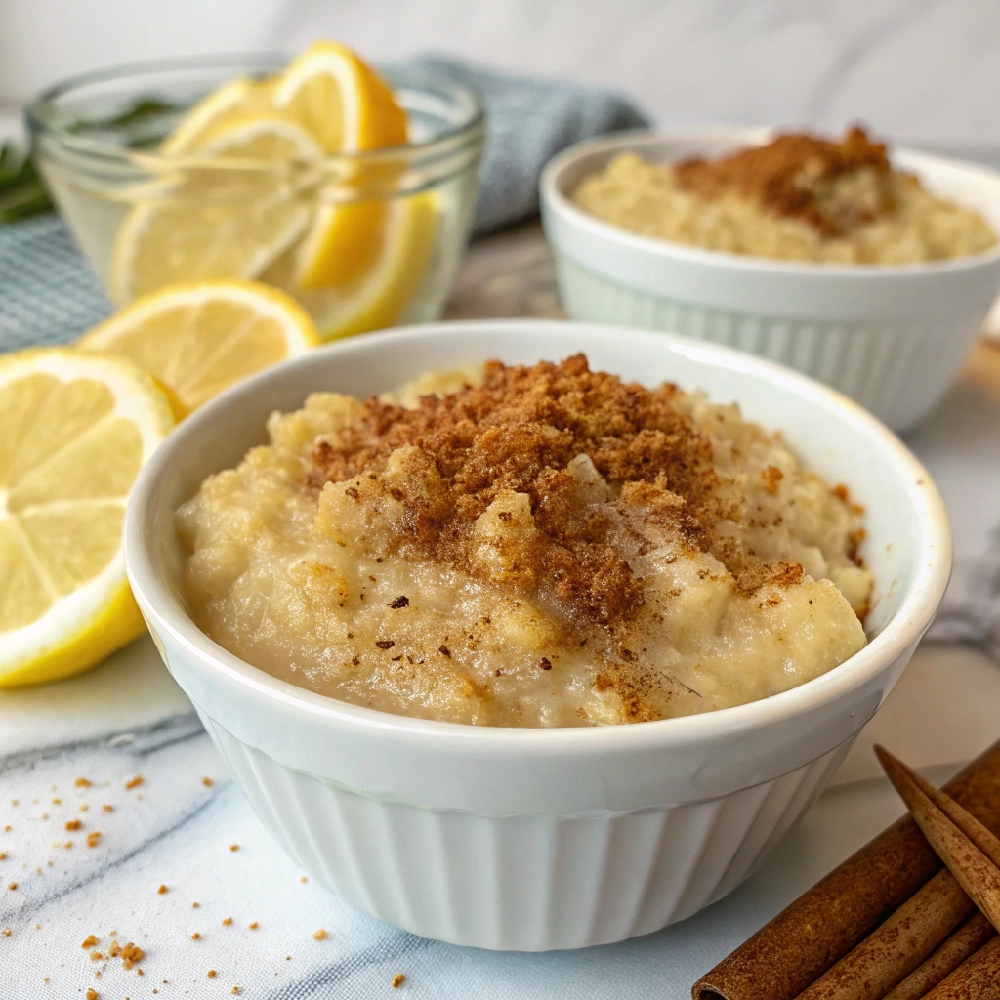 Creamy Lemon Quinoa Pudding with Cinnamon
