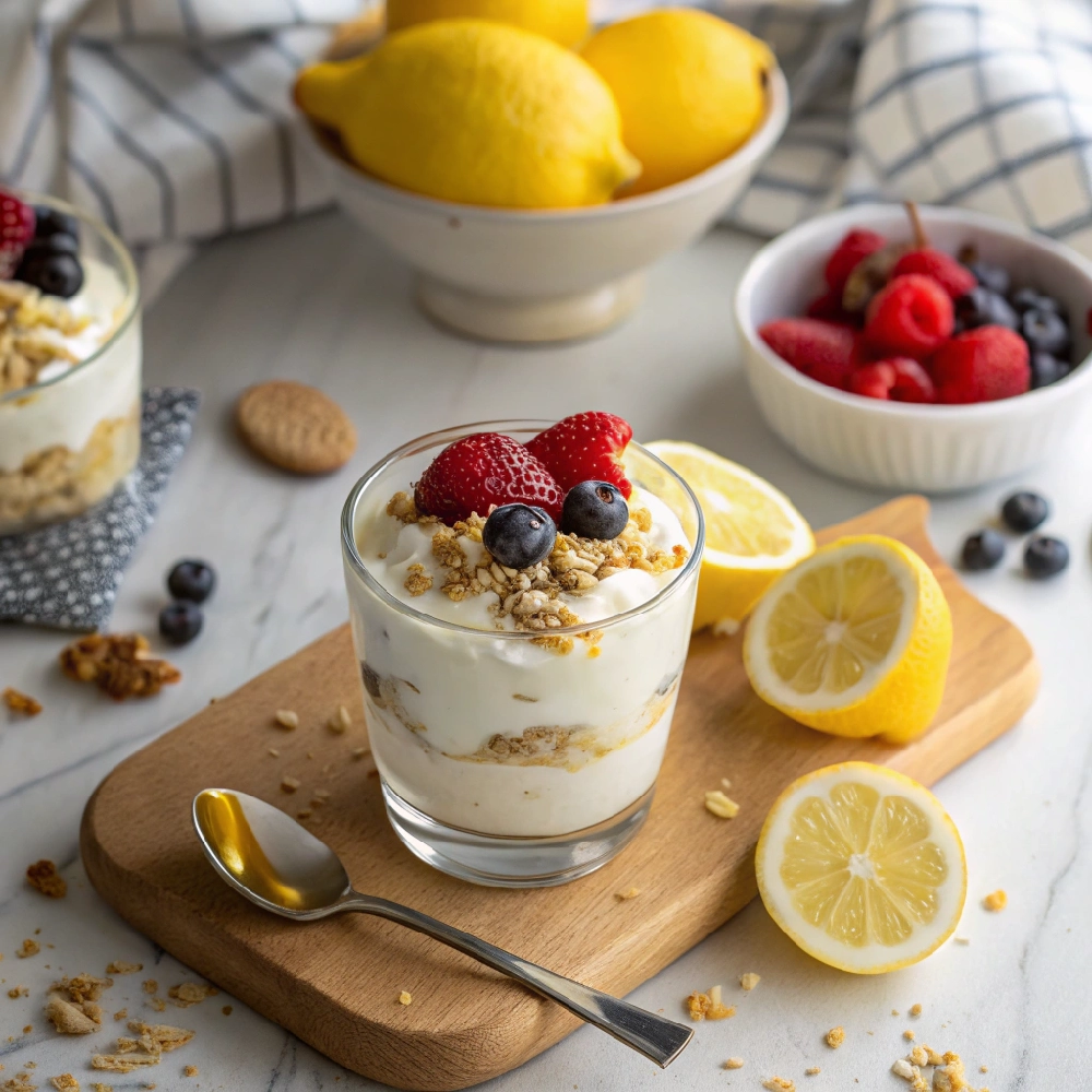 High-Protein Lemon Greek Yogurt Parfait 2 Healthy Light Lemon Sweets 26 - Danyrecipes