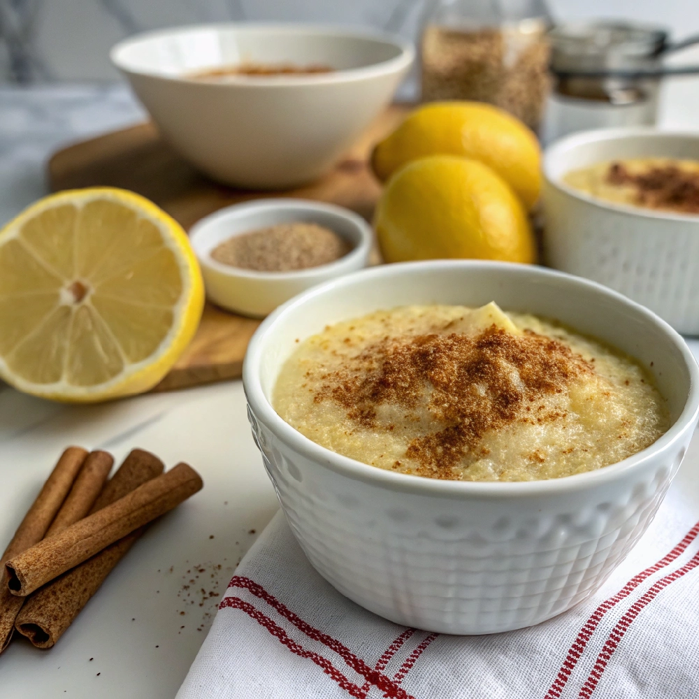 Creamy Lemon Quinoa Pudding with Cinnamon 2 Healthy Light Lemon Sweets 3 - Danyrecipes