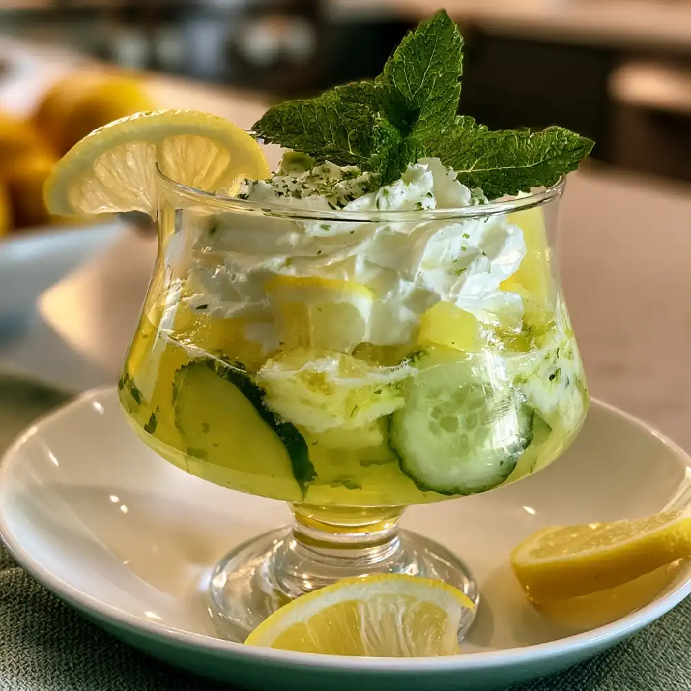 Lemon Cucumber Agua Fresca Dessert