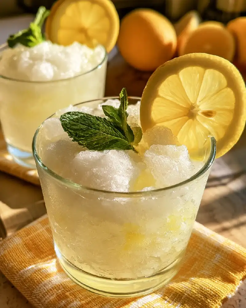 Lemon Granita for Pool Parties 1 Lemon Granita 2 compressed - Danyrecipes