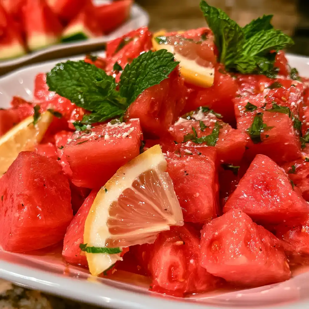 Lemon Watermelon Dessert Salad 1 Lemon Watermelon Dessert Salad 3 compressed - Danyrecipes