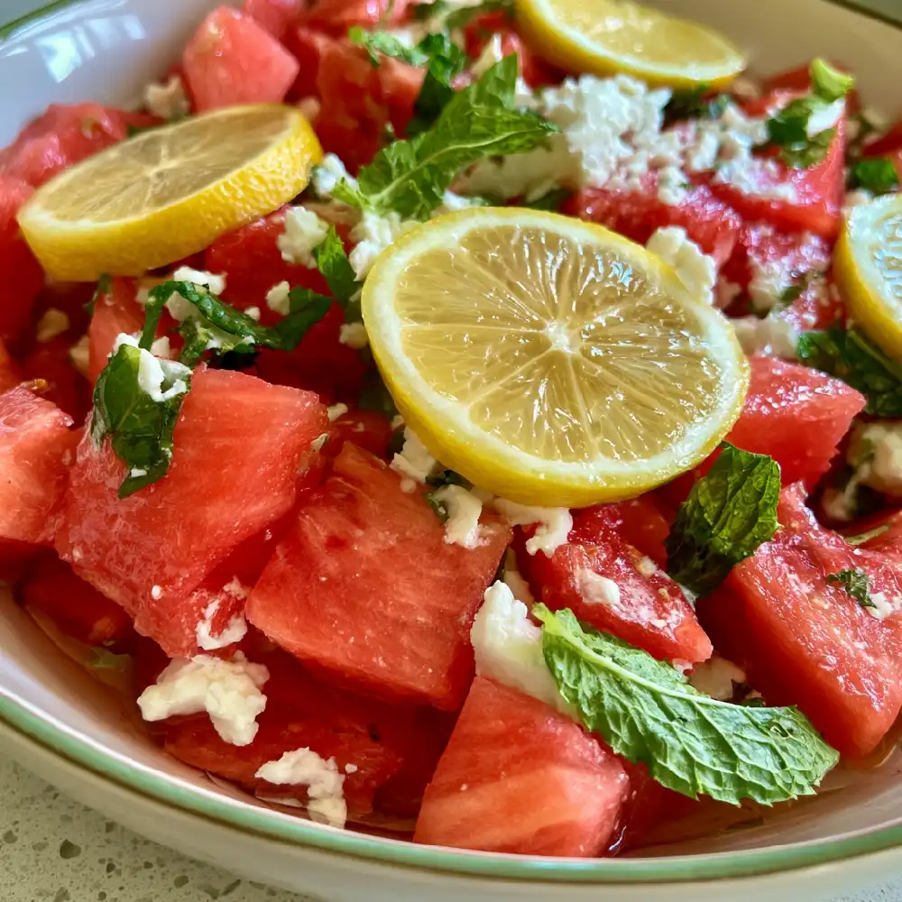 Lemon Watermelon Dessert Salad 2 Lemon Watermelon Dessert Salad 4 compressed - Danyrecipes