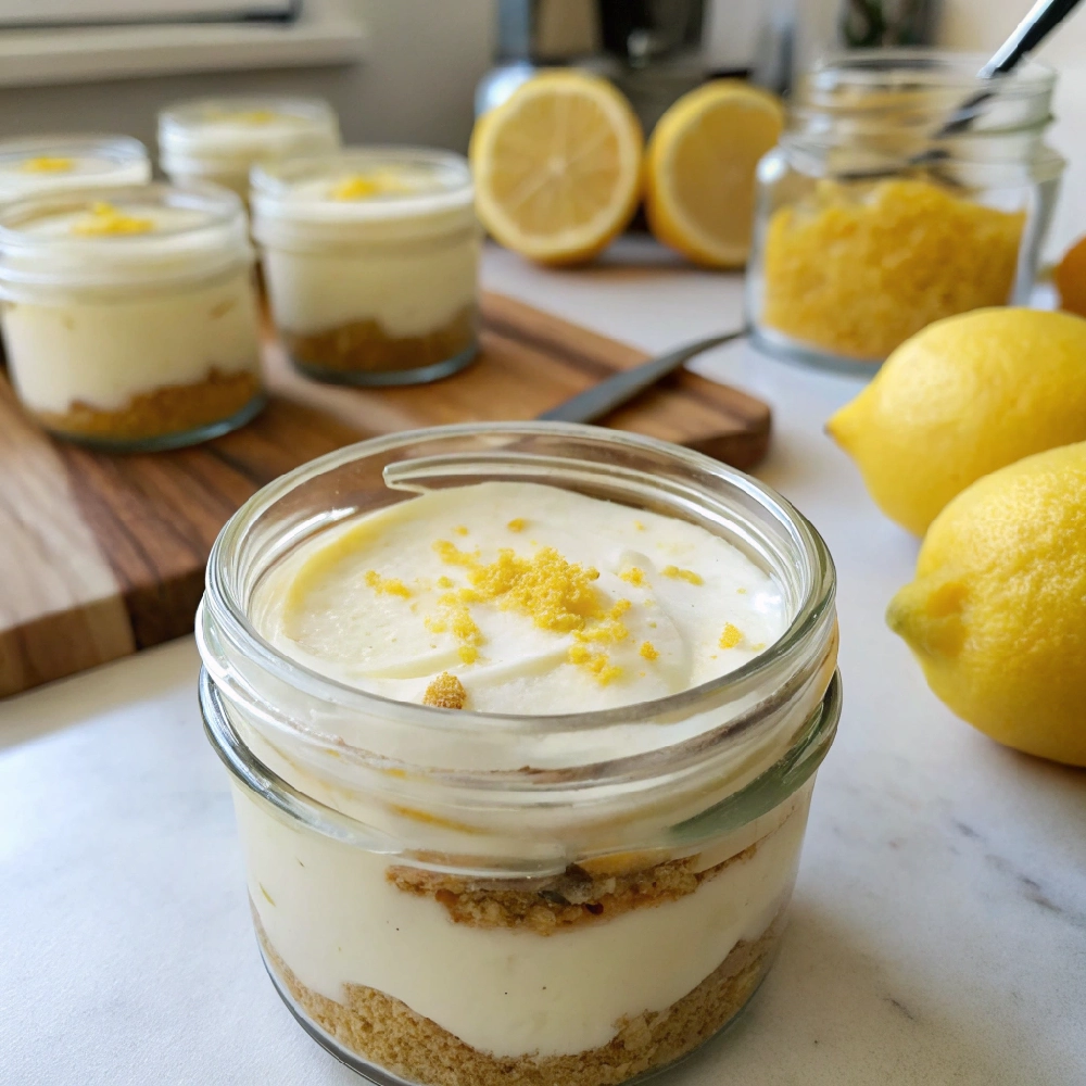 No-Bake Lemon Cheesecake Jars for Picnics 2 No Bake Lemon Desserts 7 - Danyrecipes