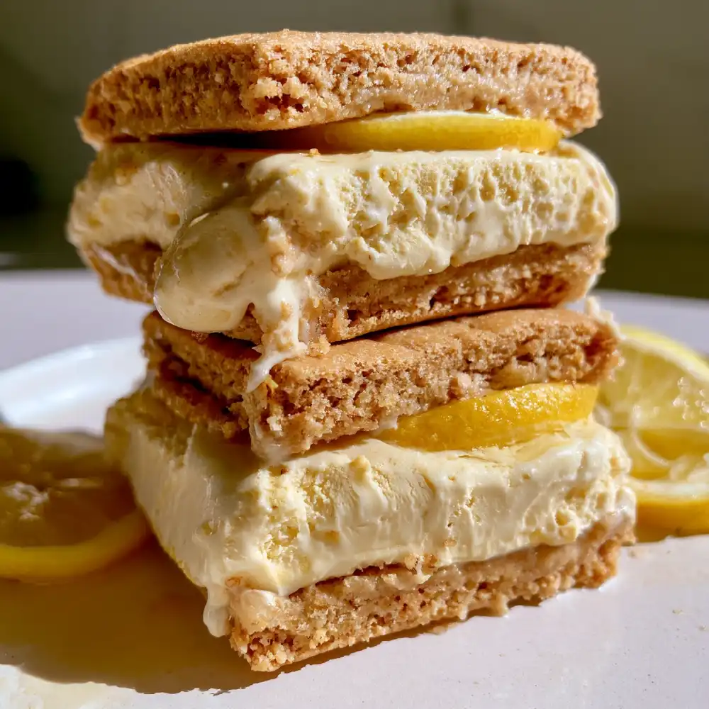 No Oven Lemon Ice Cream Sandwiches 1 compressed - Danyrecipes