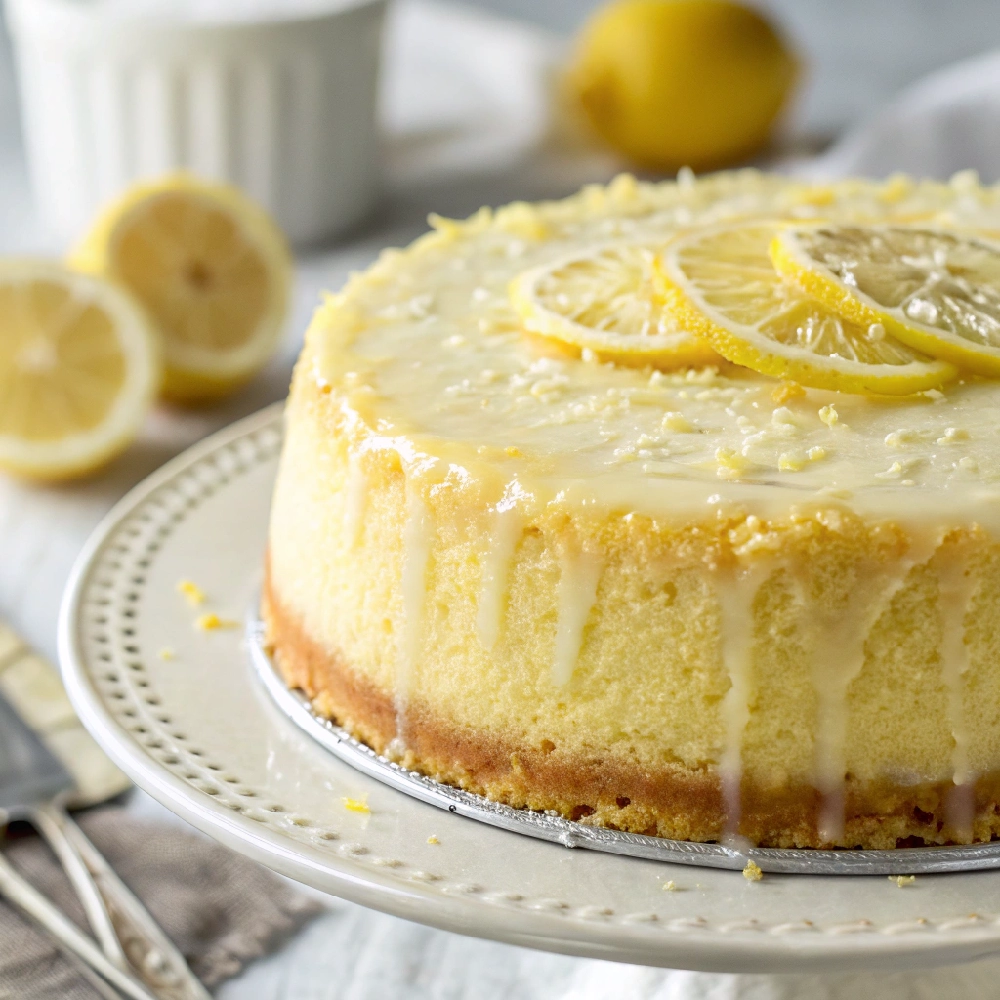 Foolproof Lemon Cake Mix Upgrade 1 extreme close up and from the top of creamy foolp 1 - Danyrecipes