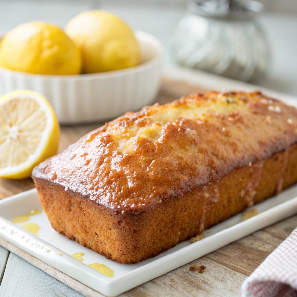 Easy One-Bowl Lemon Loaf Cake 3 extreme close up and from the top of fried one bo 1 - Danyrecipes
