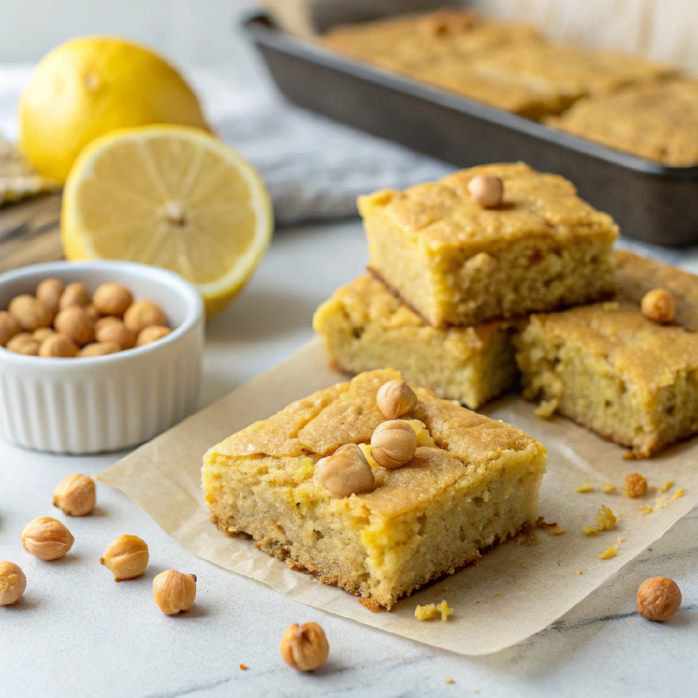 Vegan Lemon Chickpea Blondies